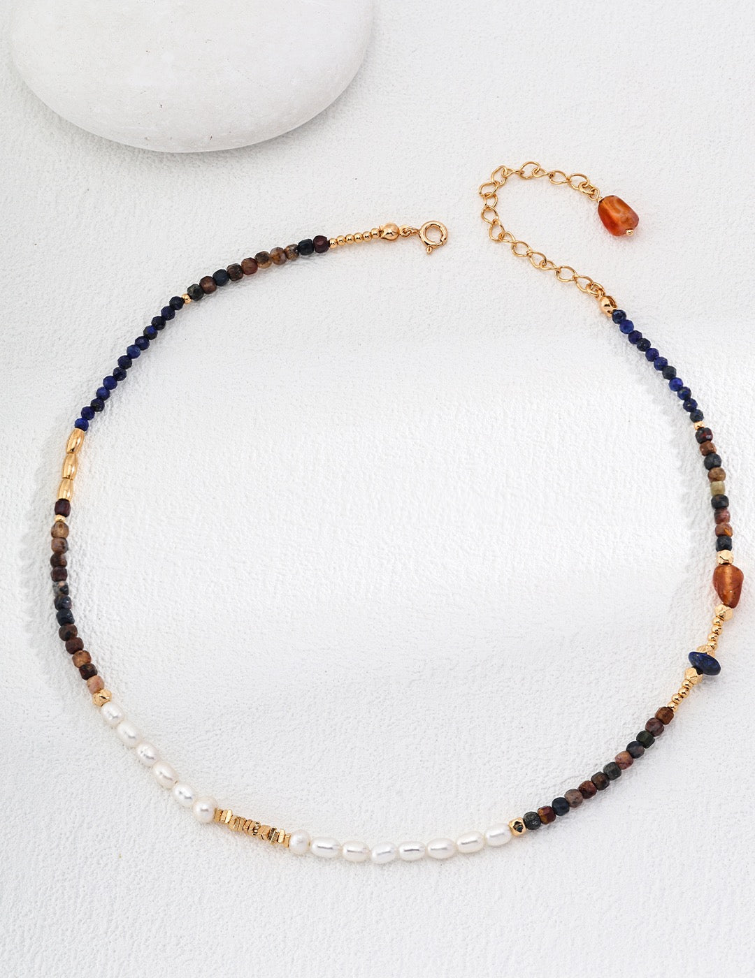 Pearl & Tiger Eye Harmony Necklace