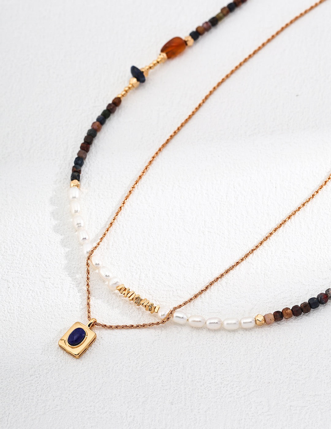 Pearl & Tiger Eye Harmony Necklace