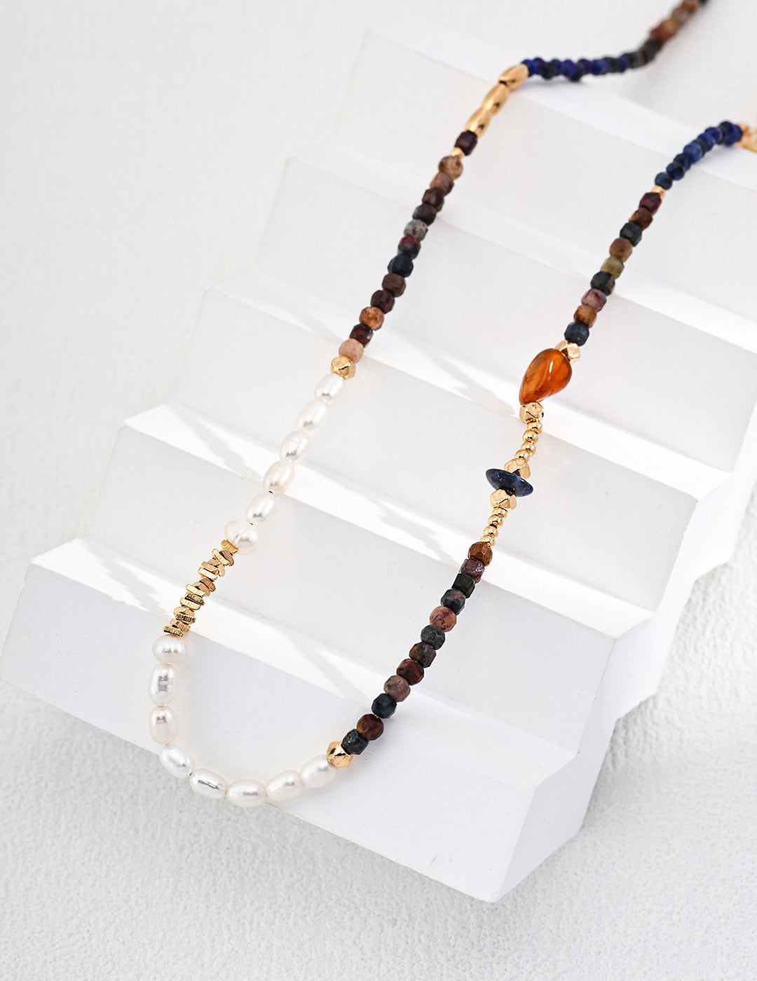 Pearl & Tiger Eye Harmony Necklace