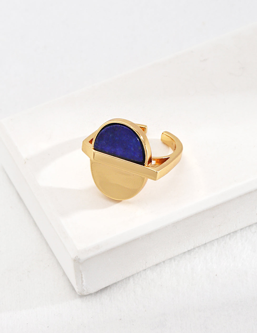 Radiant Lapis Silver Ring