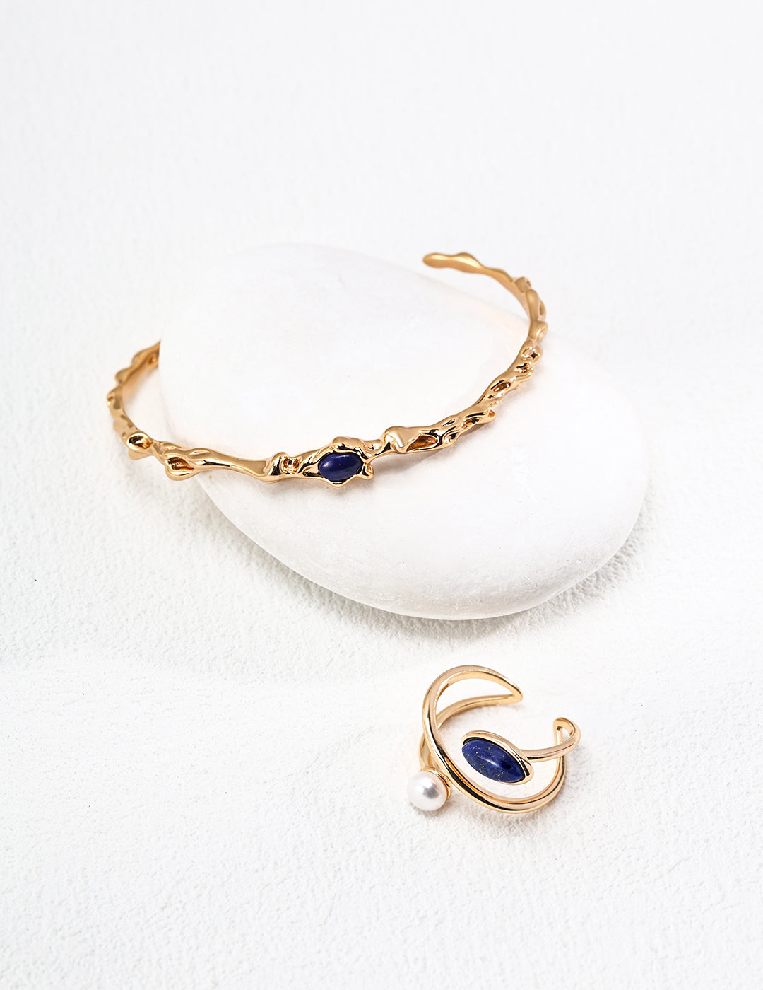 Harmony Lapis Pearl Ring